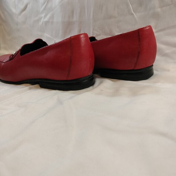 Drew Footsaver Slip On Casual Leather Loafer RED (fits like 8) - Picture 2 of 7